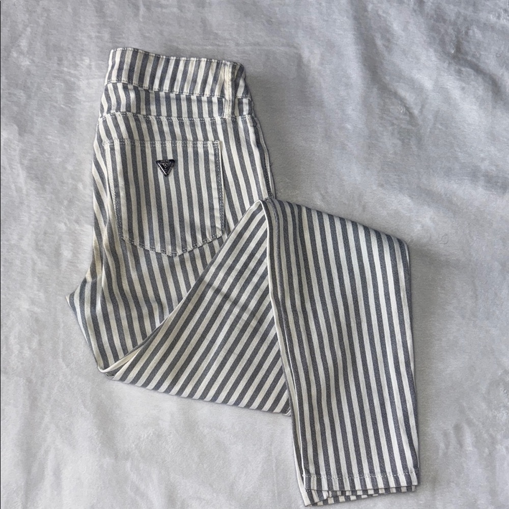 Striped Gray and White Jeans